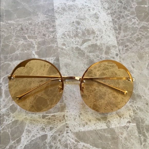 Fashion Nova Accessories - Large oversized round yellow lens sunglasses